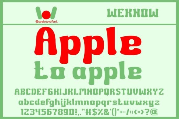 Apple to Apple Font