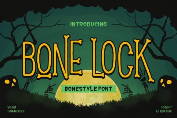 Bone Lock Font for Halloween Branding