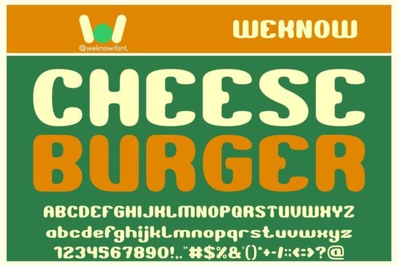 Cheese Burger Font for Creative Brands