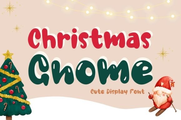 Christmas Gnome Font for Creative Projects