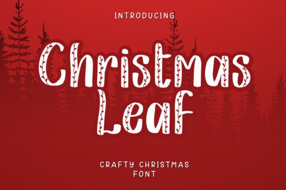 Christmas Leaf Font for Creative Campaigns