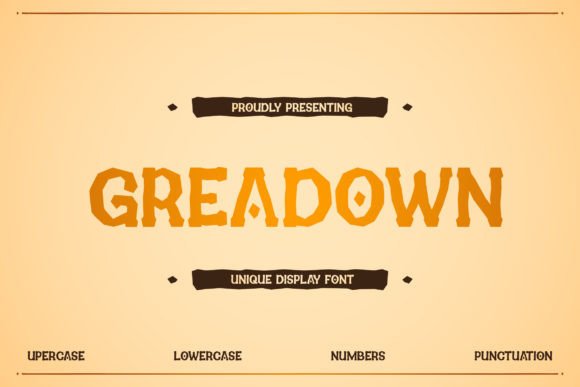 Greadown Font for Editorial Design