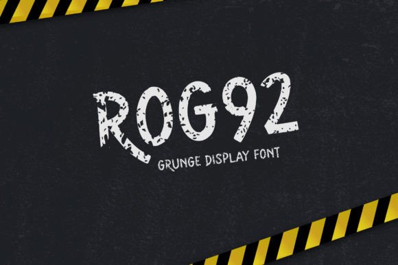 Rog92: A Grunge Display Font for Bold Branding