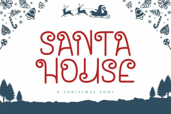 Santa House Font for Creative Projects