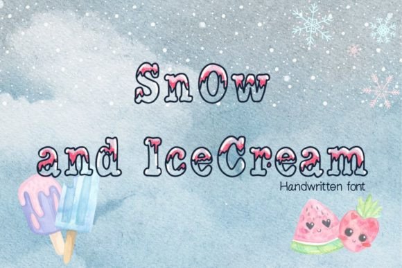 Snow and Icecream Font