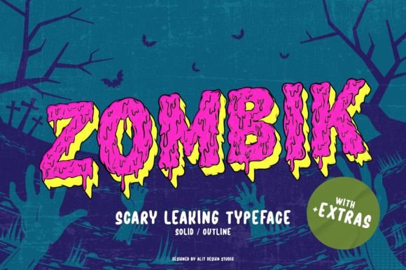 Zombik: A Spooky Display Font for Dramatic Design